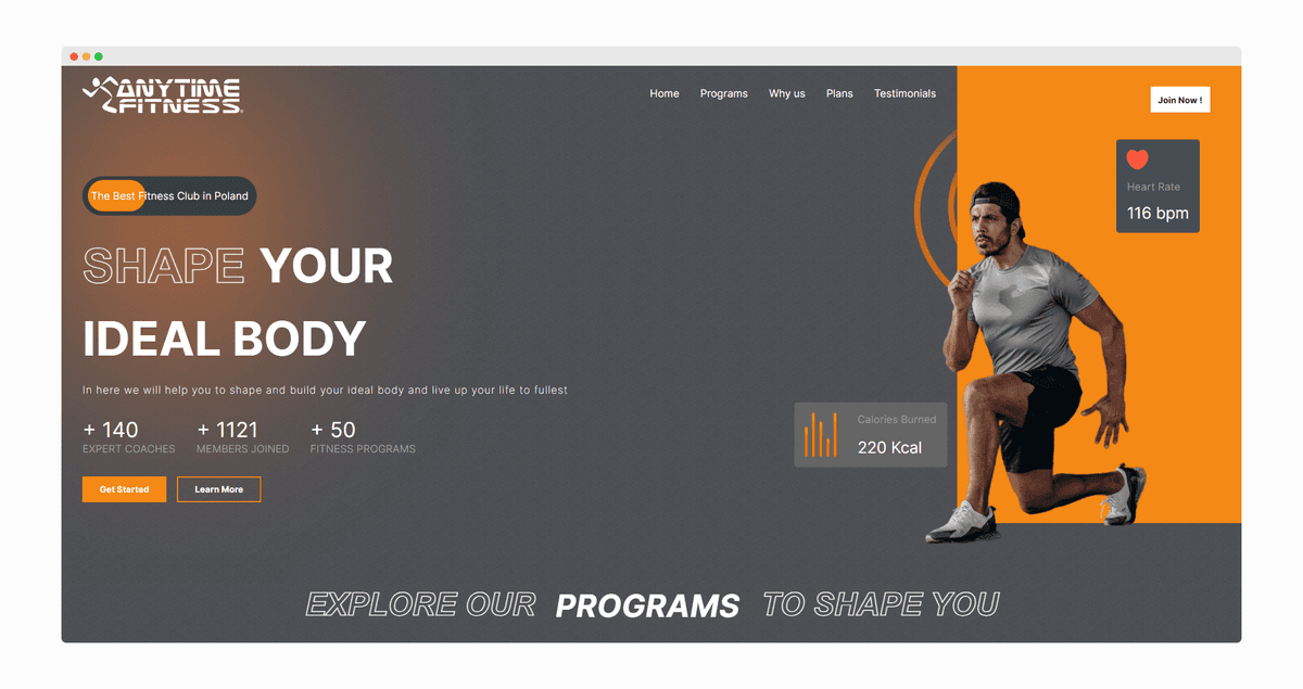 Mockup Of My Fitness Club App